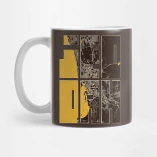 Jeddah, Makkah, Saudi Arabia City Map Typography - Pastel Mug